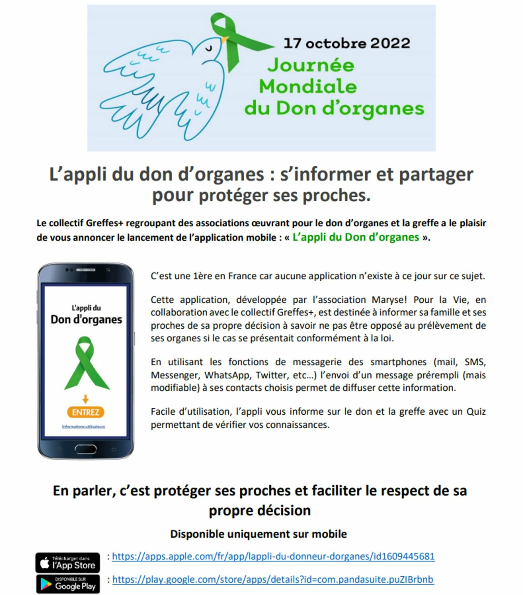 Journ E Mondiale Du Don D Organes France Rein