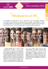 Fiche pratique France Rein #31 - Adolescence et IRC