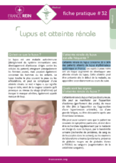 Fiche pratique France Rein #32 - Lupus et atteinte rénale