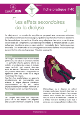 Fiche pratique France Rein #40 - Les effets secondaires de la dialyse