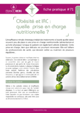 Fiche pratique France Rein #71 - Obésité et IRC, quelle prise en charge nutritionnelle