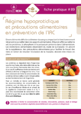 Fiche pratique France Rein #89 - Regime hypoprotidique et précautions alimentaires