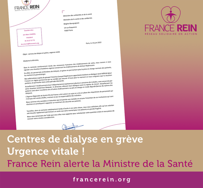 Actu France Rein Dialyse en grève Juin 2022