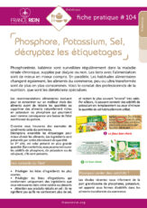 Fiche pratique France Rein #104 Phospho Potass Sel décryptez étiquetages
