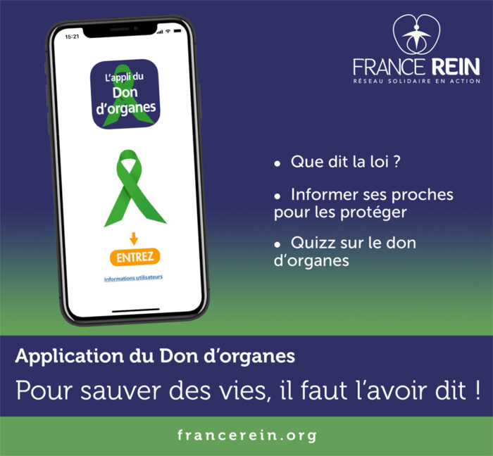 La nouvelle application pour le don organes