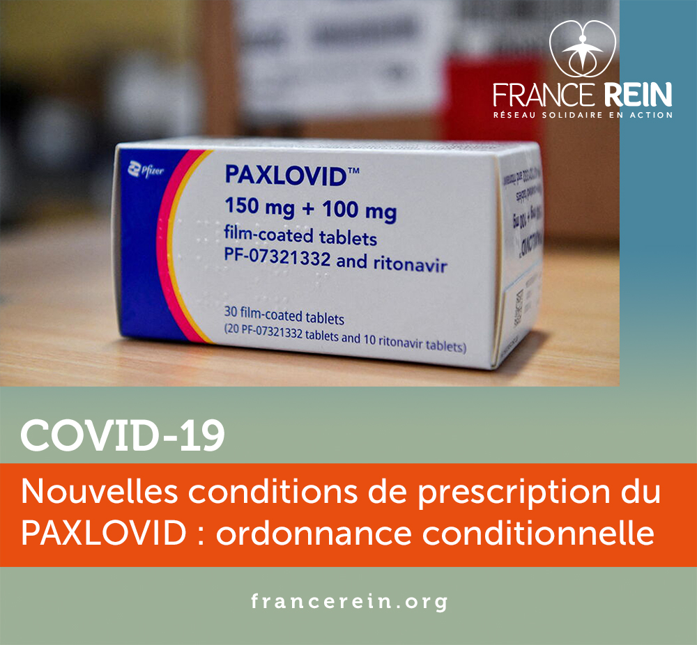 COVID19 Nouvelles conditions de prescription du Paxlovid