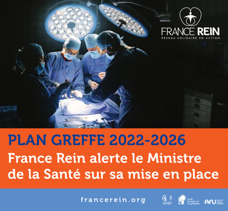 France Rein alerte le Ministre de la Santé sur la mise en place du Plan Greffe 2022-2026
