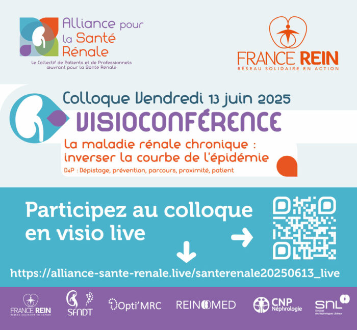 La maladie rénale chronique : Inverser la courbe de l'épidémie. Participez au colloque en visio live.