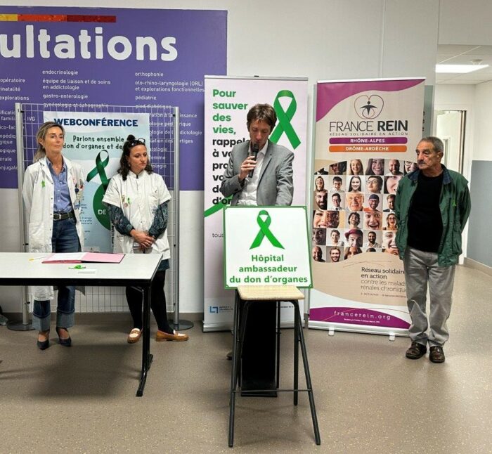 Le centre hospitalier de Romans : 1er « Hôpital Ambassadeur du Don d’Organes » de Drôme-Ardèche