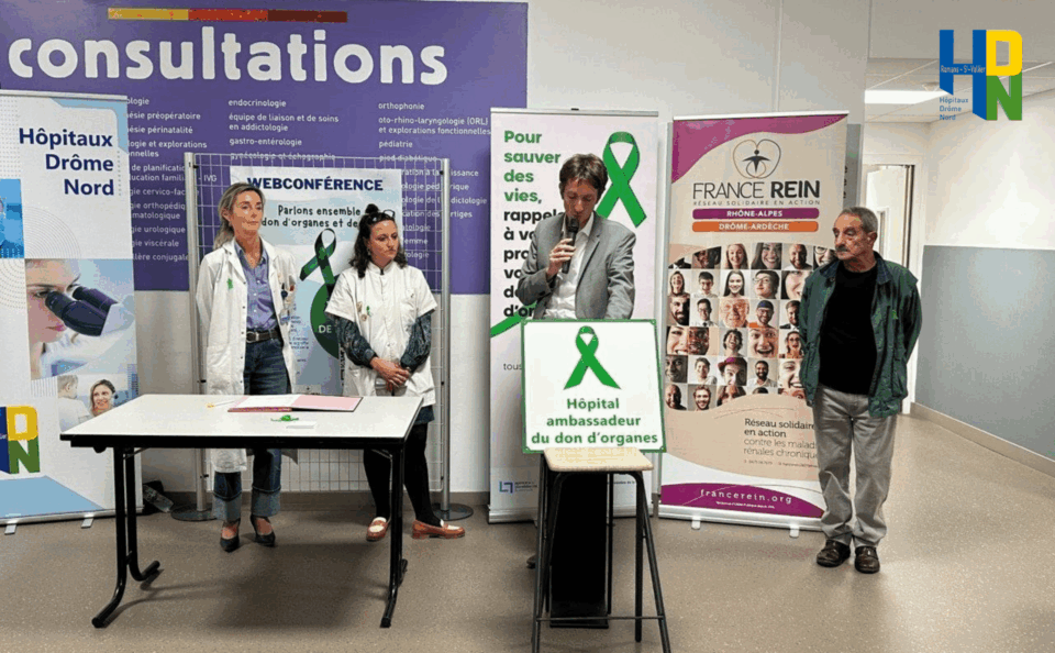 Le centre hospitalier de Romans : 1er « Hôpital Ambassadeur du Don d’Organes » de Drôme-Ardèche