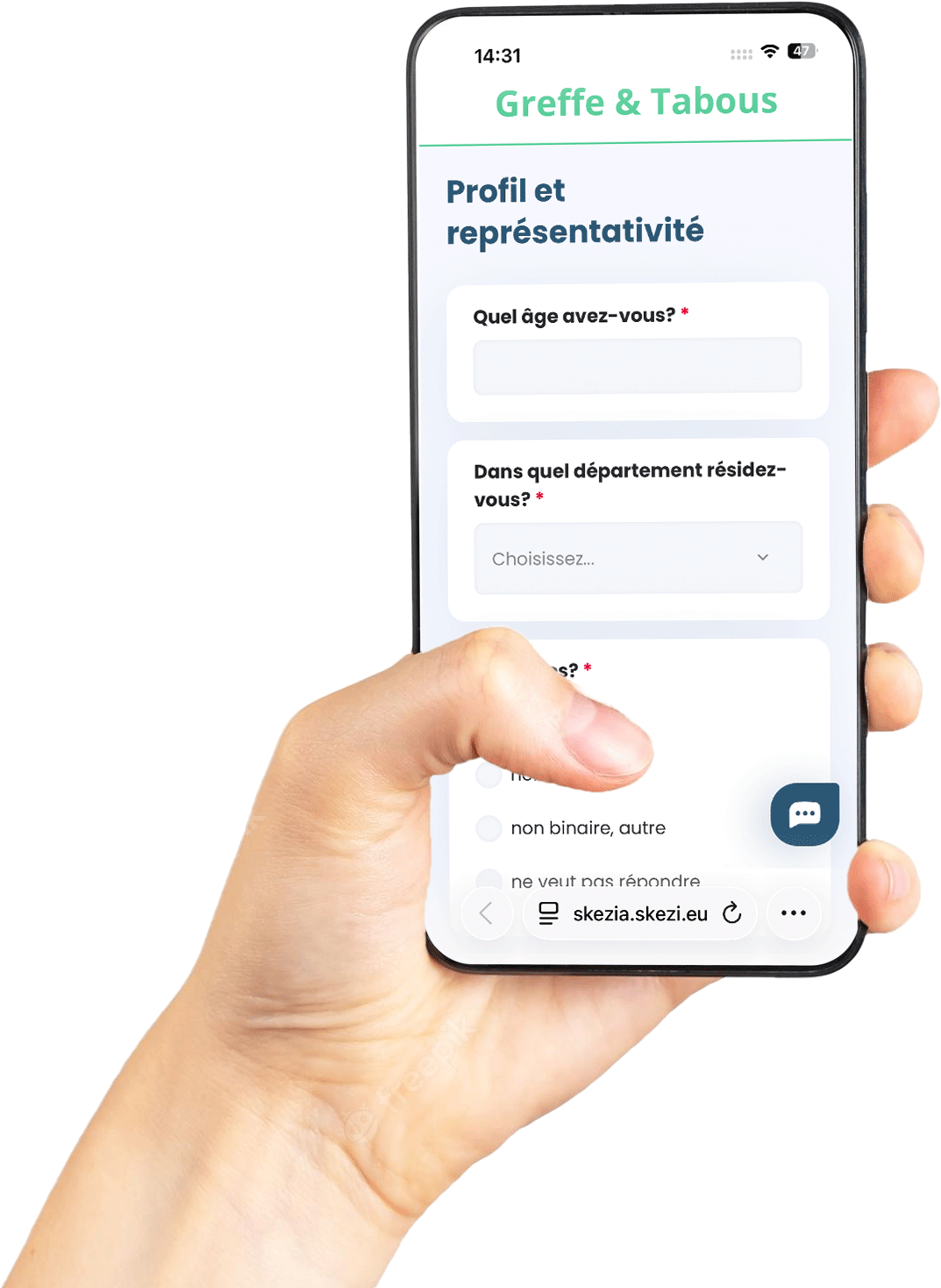 Enquête Greffe & Tabous sur smartphone
