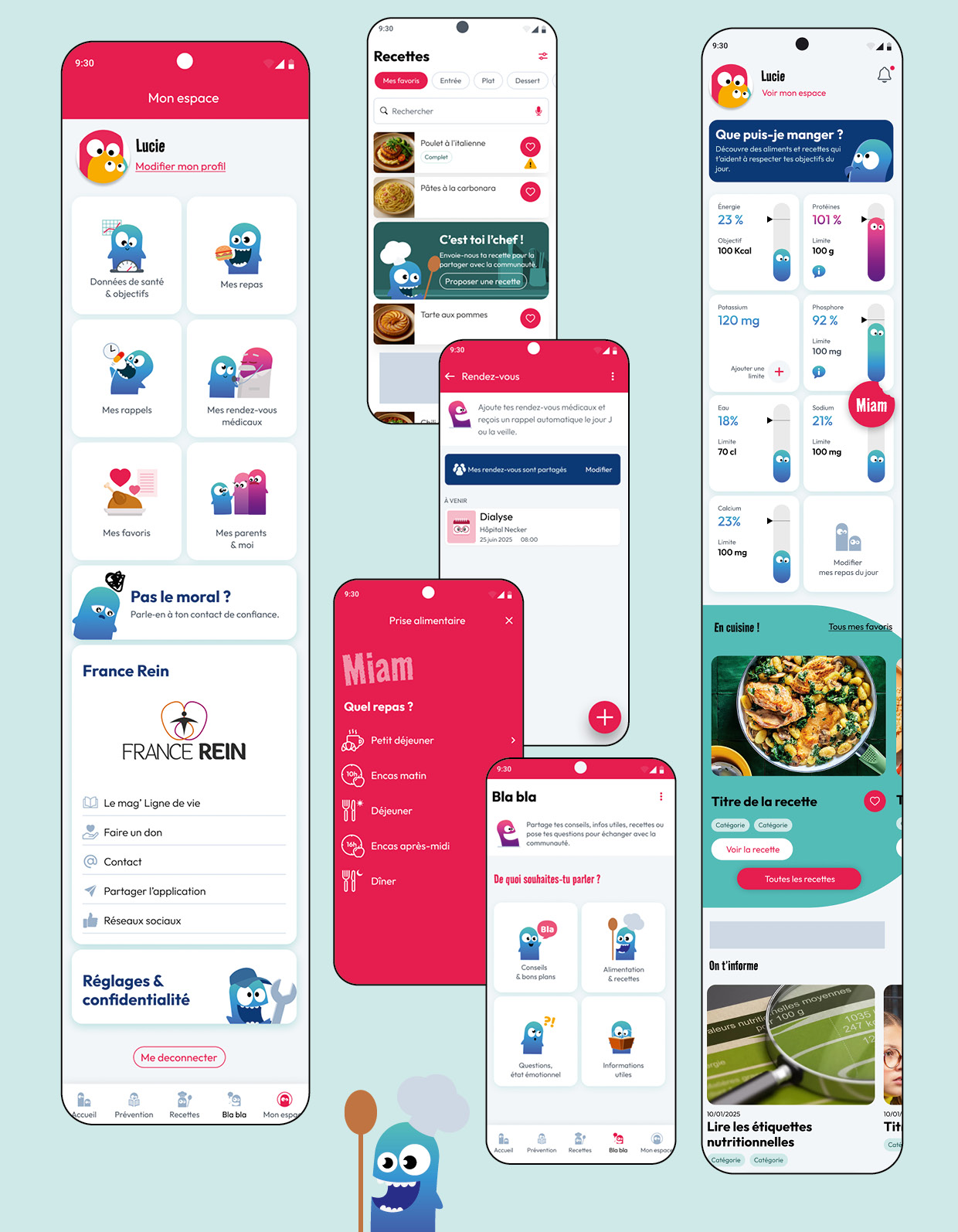 Captures d'écrans de l'application Yamiam